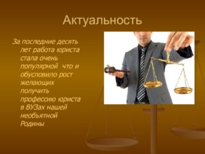 Актуальность Юридической Профессии