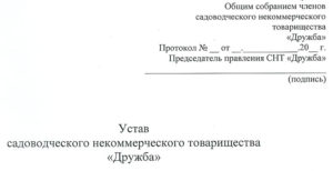 Союз Садоводов Устав Снт В Новой Редакции 2021 Года Образец Заполнения