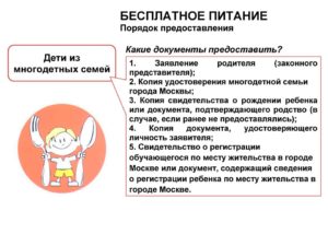 Бесплатное Питание Многодетным Семьям Прописан Московская Область Учится В Москве